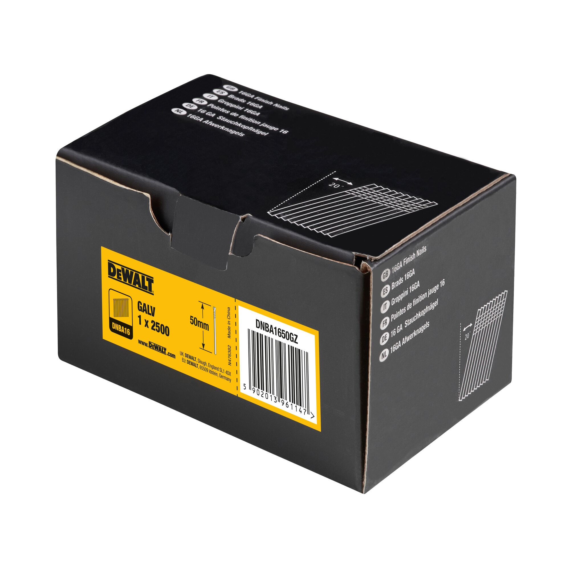 DeWALT Galvanised Steel Nails; 1.6mm;
