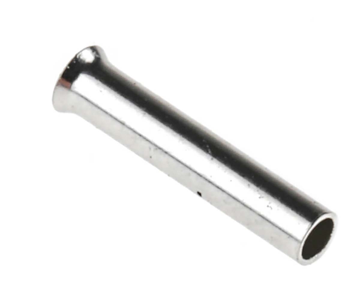 RS PRO Crimp Bootlace Ferrule, 8mm Pin Length, 1.2mm Pin Diameter, 0.75mm² Wire Size
