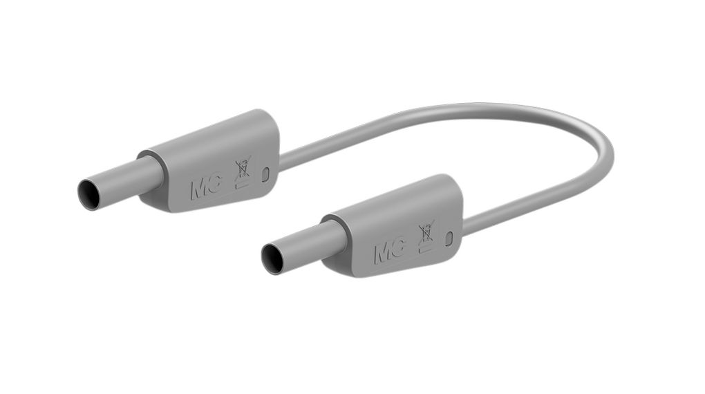 Staubli Test lead, 32A, 600 → 1000V, Grey, 50cm Lead Length