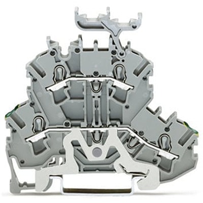 WAGO 2002-2257 TOPJOB S Series Grey, 2.5mm², 2-Level, Push In Termination, ATEX, CSA, IECEx