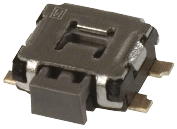 Panasonic Black Push Plate Tactile Switch, SPST 50 mA @ 12 V dc 1.35mm
