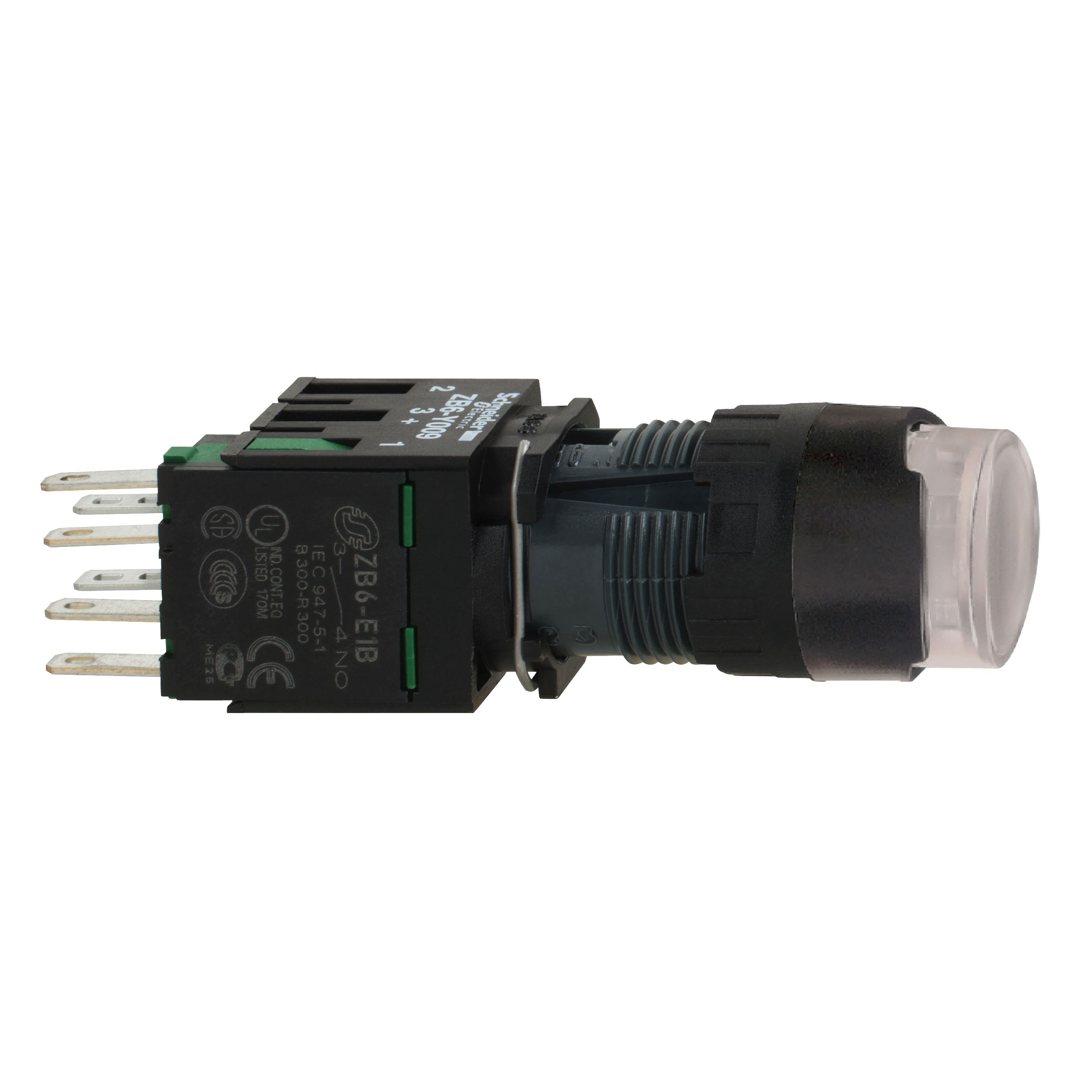Schneider Electric Harmony Series Illuminated Push Button, Slow Brake, Panel Mount, 16mm Cutout, SPST, 250V, IP65