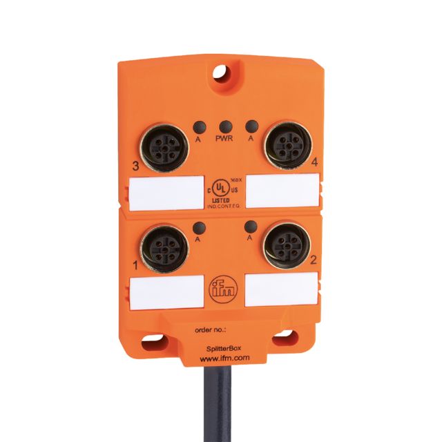 ifm electronic EBC Series Sensor Box, M12, 5m cable, 4 port