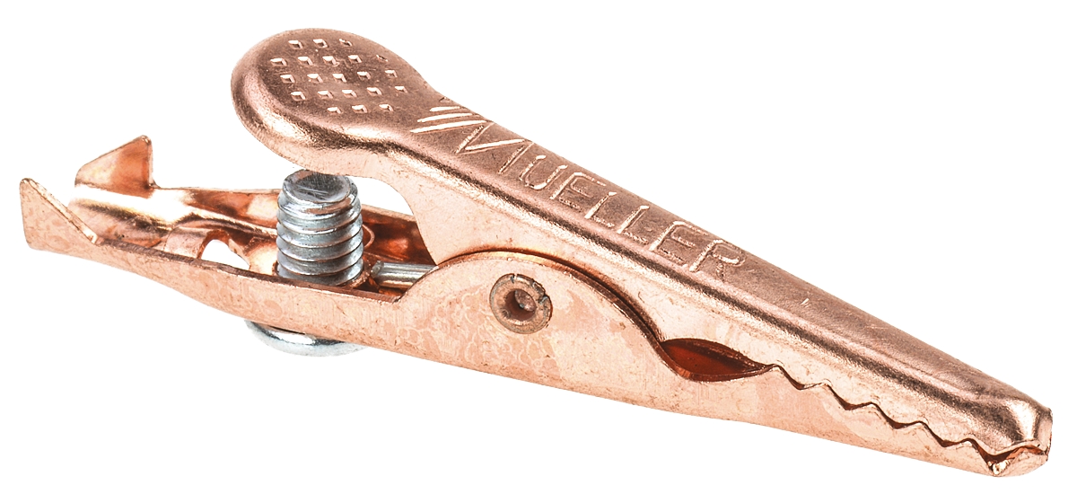Mueller Electric Crocodile Clip, Copper Contact, 10A