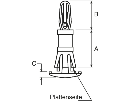 RLCBSRE-4-01, 6.4mm High Nylon PCB Support Pillar for 4mm PCB Hole, 9.5mm Base