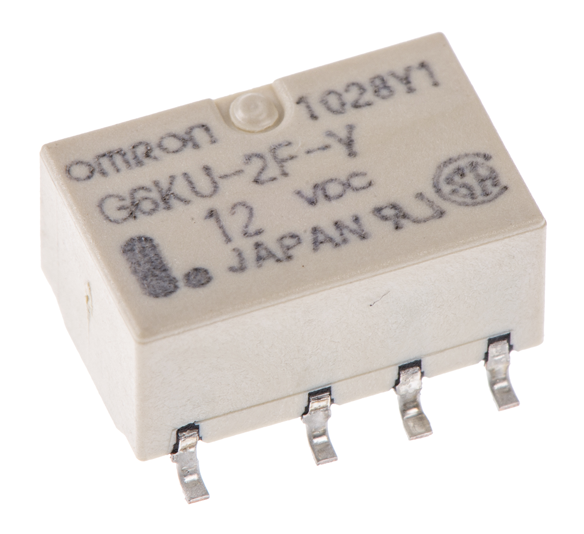 Omron Surface Mount Latching Signal Relay, 12V dc Coil, 1A Switching Current, DPDT