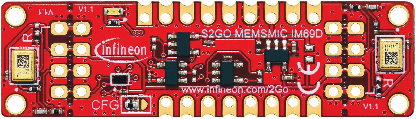 Infineon S2GOMEMSMICIM69DTOBO1 Microphone Sensor Evaluation Board for IM69D130 IM69D130 Module