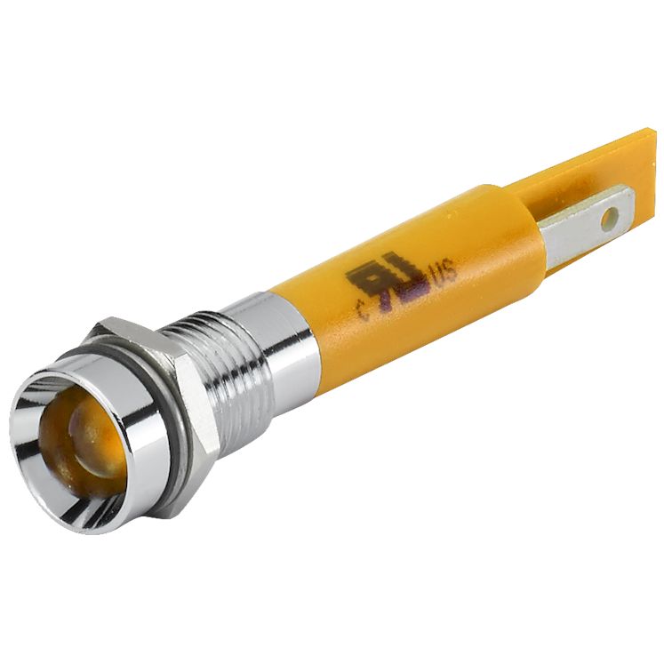 EAO 17-05 Series Yellow Panel Mount Indicator, 24, 8 Mounting Hole Size, Plug-In Termination, IP40, IP65