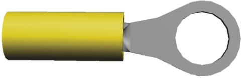 TE Connectivity, PIDG Insulated Ring Terminal, M2.5 Stud Size, 0.1mm² to 0.3mm² Wire Size, Yellow