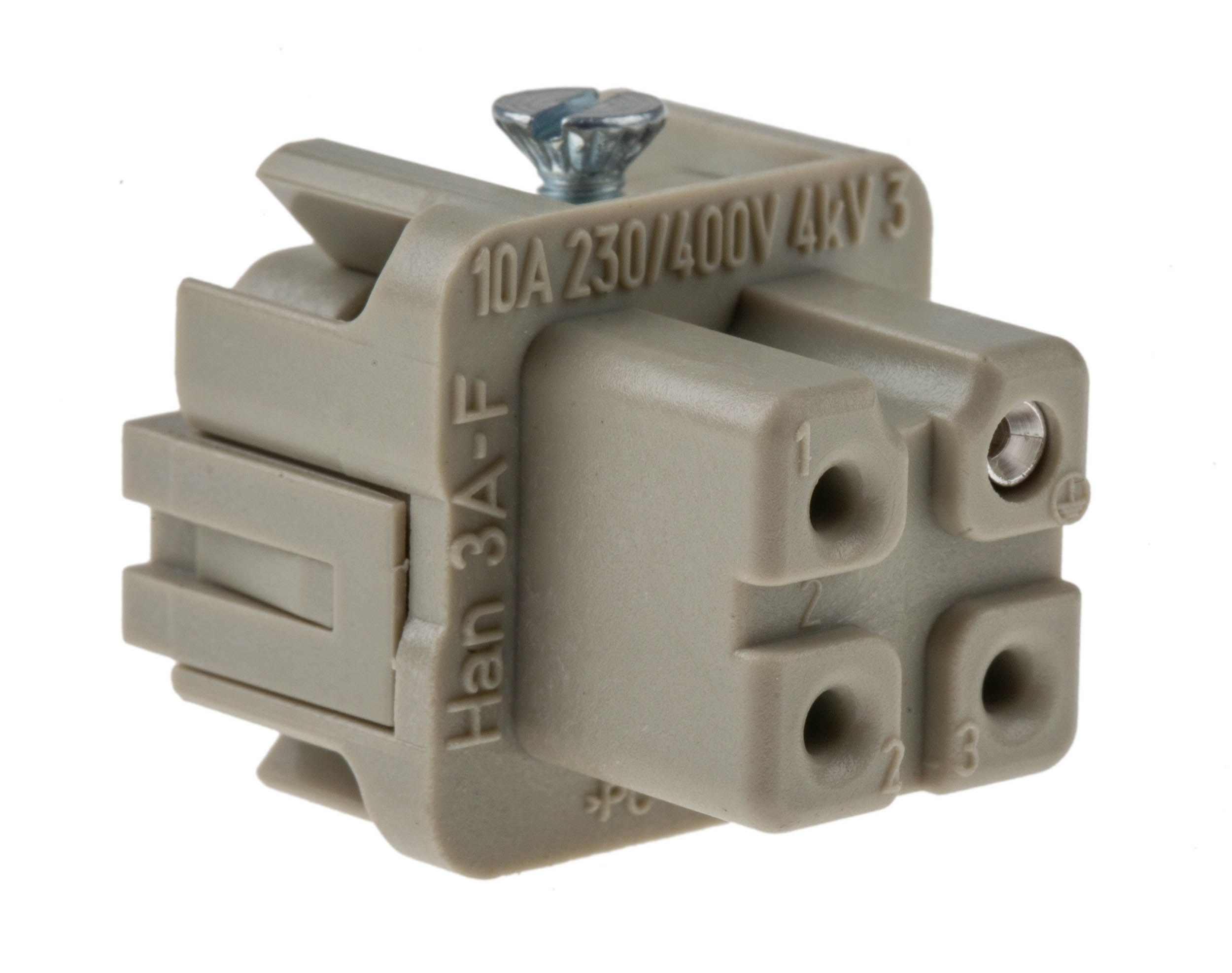 HARTING Heavy Duty Power Connector Insert, 10A, Female, Han A Series, 3 Contacts