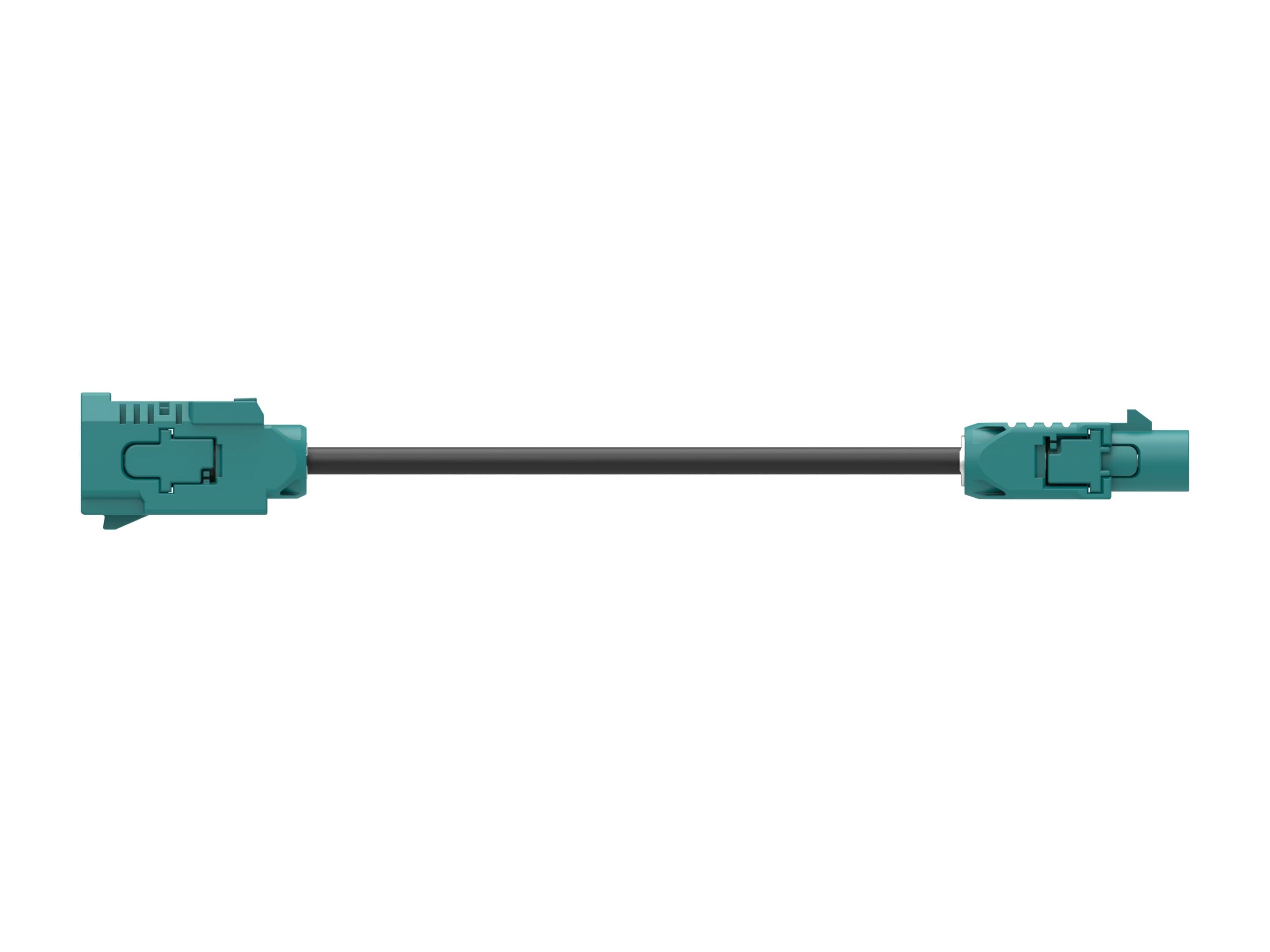 TE Connectivity 2081385 Male Female Jack Coaxial Cable, Black, 600 mm 2081385-2