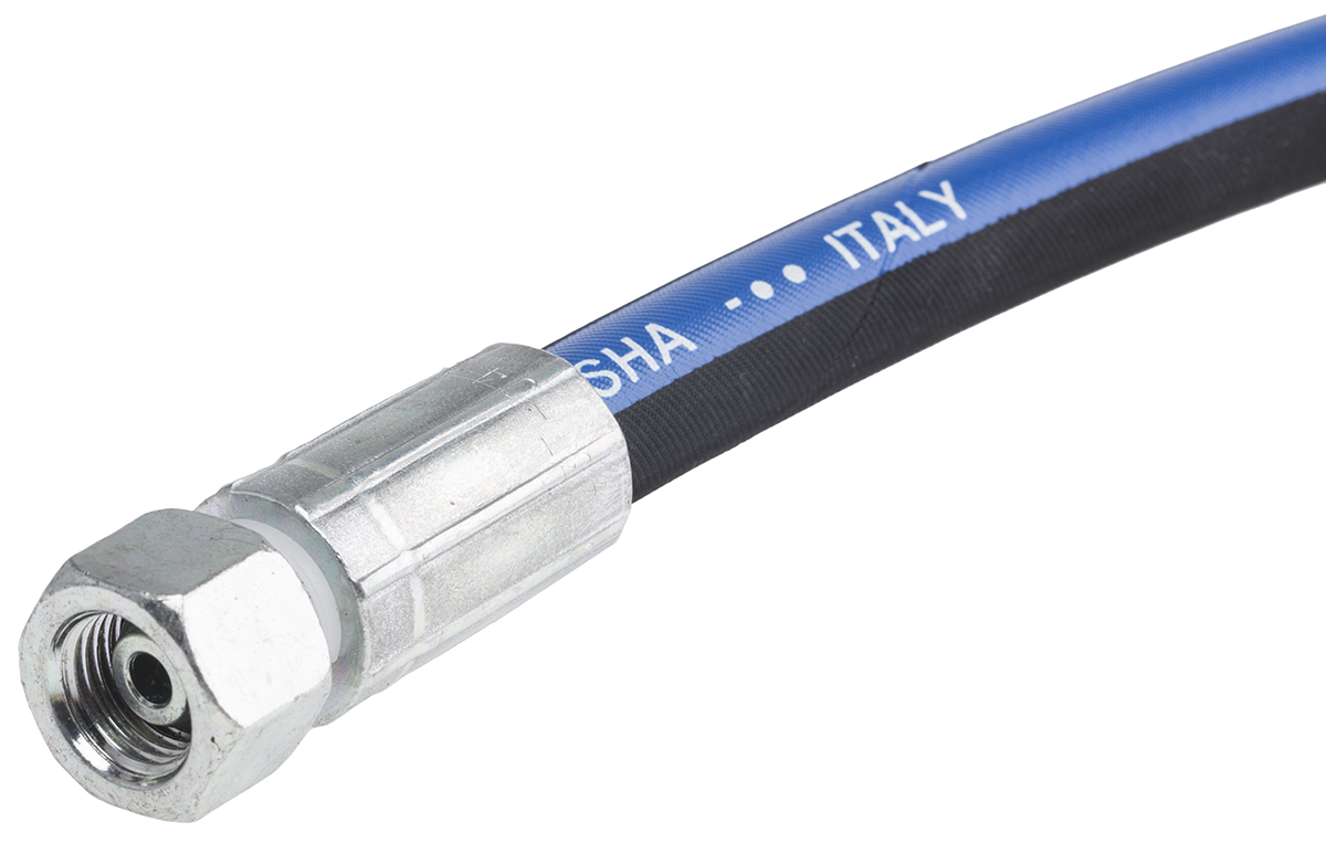 RS PRO 1762mm Synthetic Rubber Hydraulic Hose Assembly, 400bar Max Pressure