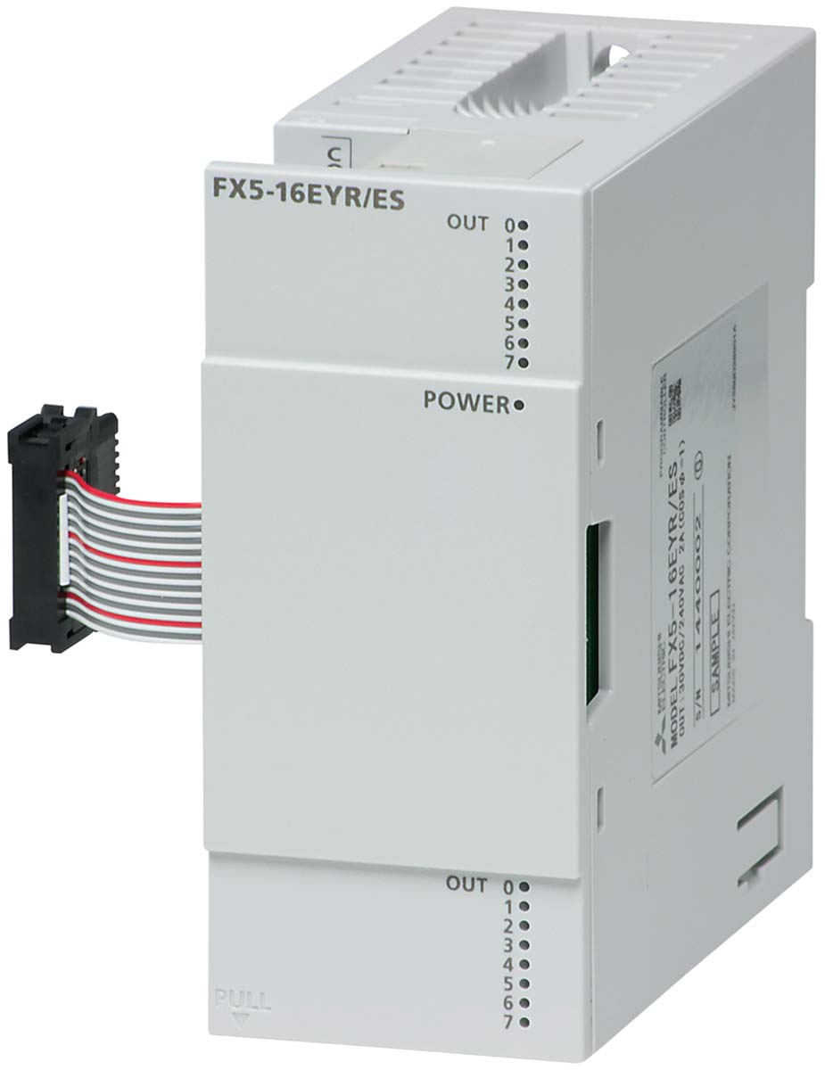 Mitsubishi SNAP Series PLC I/O Module for Use with FX5U CPU Module, FX5UC CPU Module, Relay, Transistor, 5 V dc, 24 V dc