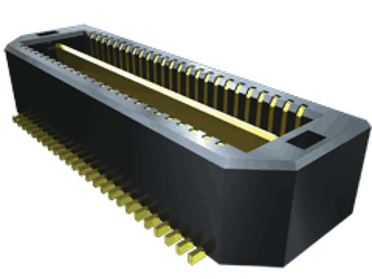 Samtec QTS Series Straight Surface PCB Header, 50 Contact(s), 0.64 mm Pitch, 2 Row, Shrouded
