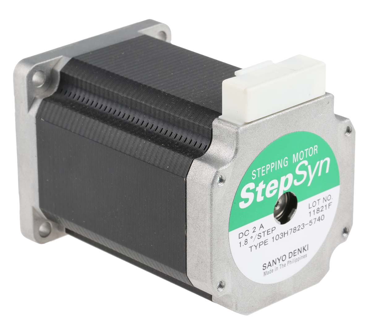 Sanyo Denki 103H7 Series Hybrid, Single Shaft Stepper Motor, 2.7Nm Torque, 24 V, 1.8°, 60 x 60mm Frame, 8mm Shaft