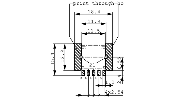 Elma 16 Pulse Mechanical Rotary Encoder with a 6 mm Round Shaft, Through Hole