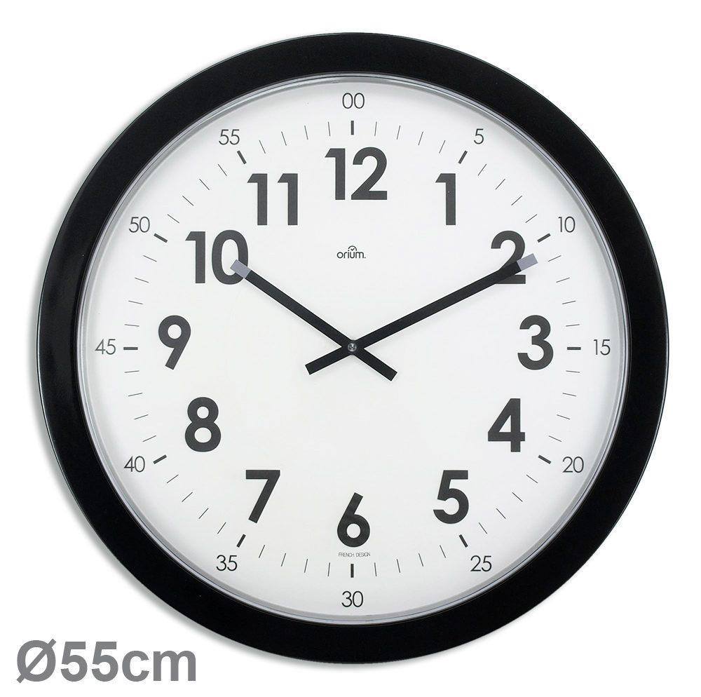 Orium Black Analog Wall Clock, 55cm Diameter