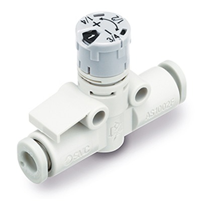 SMC AS1 Series Threaded Pneumatic Silencer & Exhaust Restrictor Function Fitting, R 1/4 Inlet Port, 6mm Tube Inlet