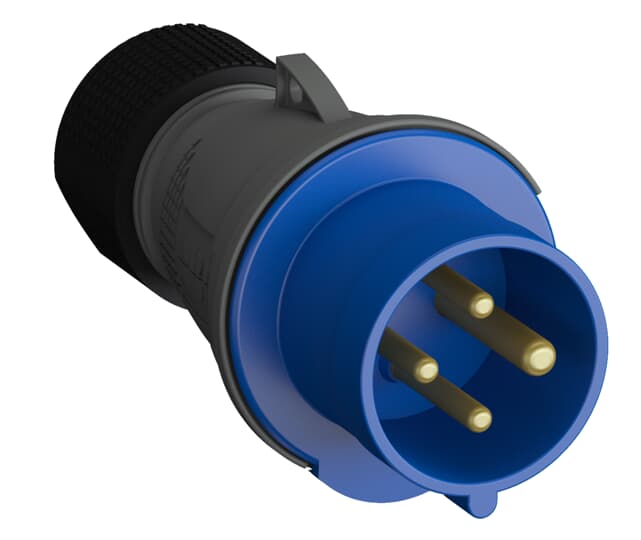 Amphenol Industrial, 2CMA1 IP44 Blue 3P+E Industrial Power Plug, Rated At 16A, 250 V
