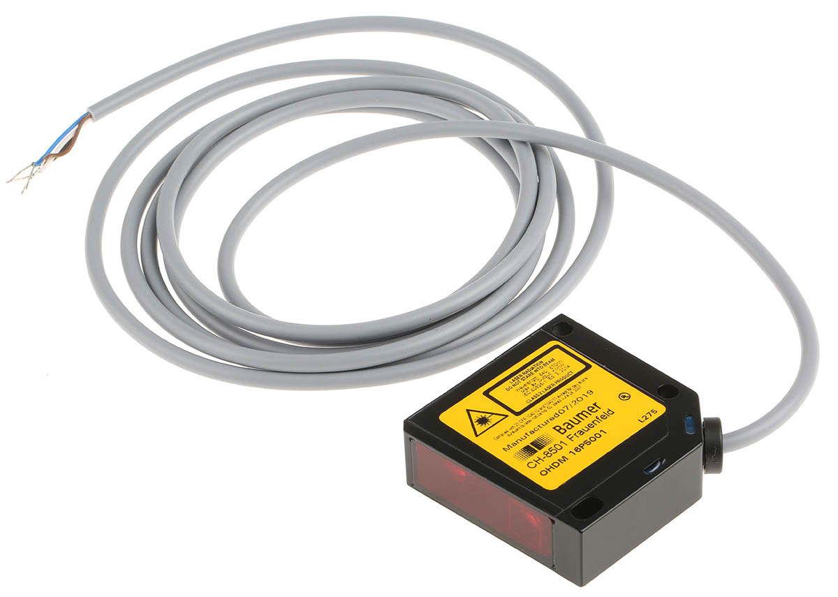 Baumer Diffuse Photoelectric Sensor, Block Sensor, 25 → 300 mm Detection Range