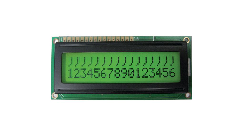 DEM 16216 SYH-LY Display Elektronik Alphanumeric LED Display, 0.55 x 0.65mm Dot Matrix Green, Yellow 5.5mm
