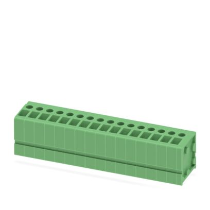 Phoenix Contact PCB Terminal Block, 16-Contact, 5mm Pitch, Wave Soldering, 1-Row, Plug In, Screw Termination