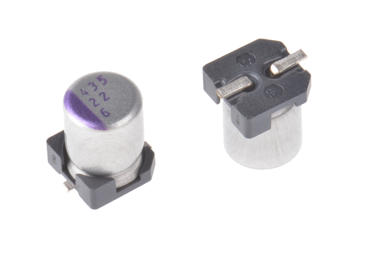 Panasonic 22μF Surface Mount Polymer Capacitor, 6.3V dc