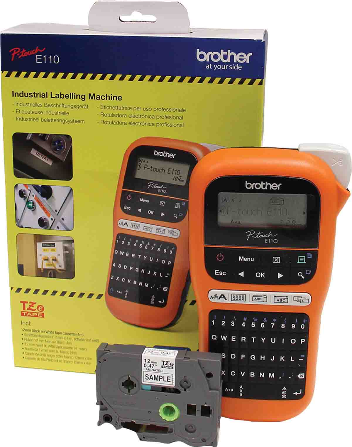 Brother PT-E110 Label Printer, 12mm Max Label Width