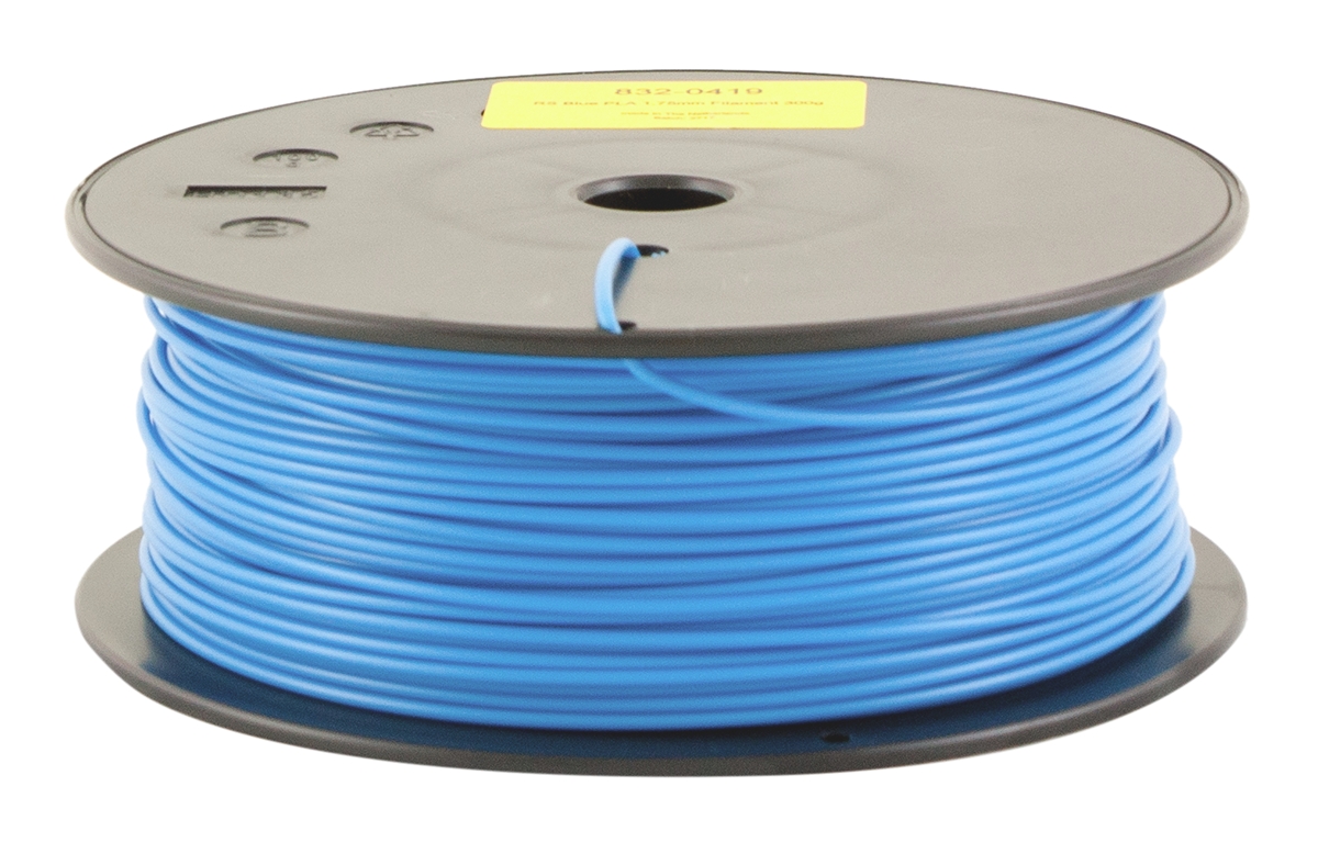 RS PRO 1.75mm Blue PLA 3D Printer Filament, 300g
