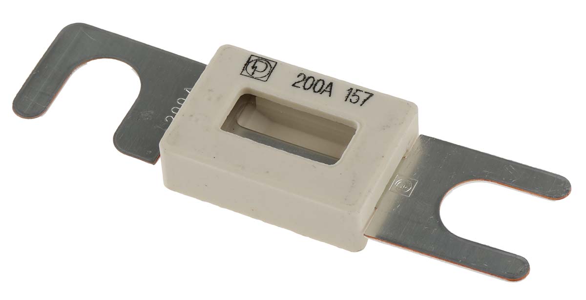 Littelfuse 200A Grey, White Fuse Strips Car Fuse, 80V dc