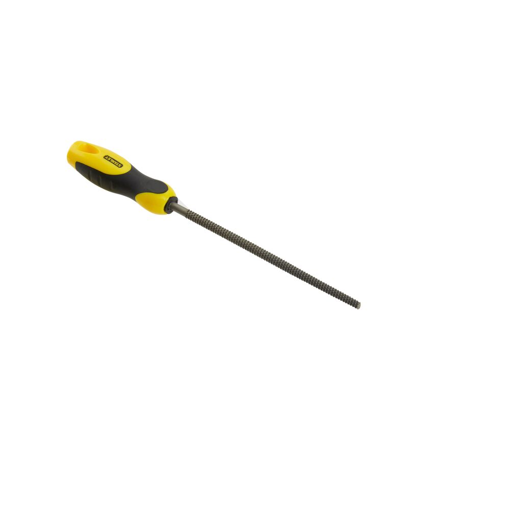 Stanley 380mm, Rasp Cut, Flat File Handle With Soft-Grip Handle