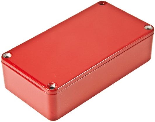 Hammond 1590 Series Red Die Cast Aluminium Enclosure, IP54, Red Lid, 119.5 x 94 x 34mm
