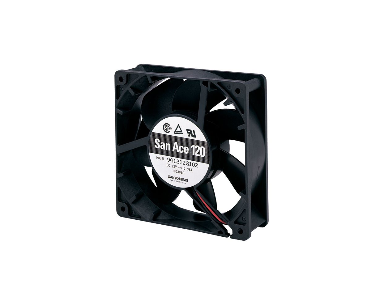 Sanyo Denki 9G Series Axial Fan, 24 V dc, DC Operation, 168.2m³/h, 5.28W, 220mA Max, 119 x 119 x 38mm