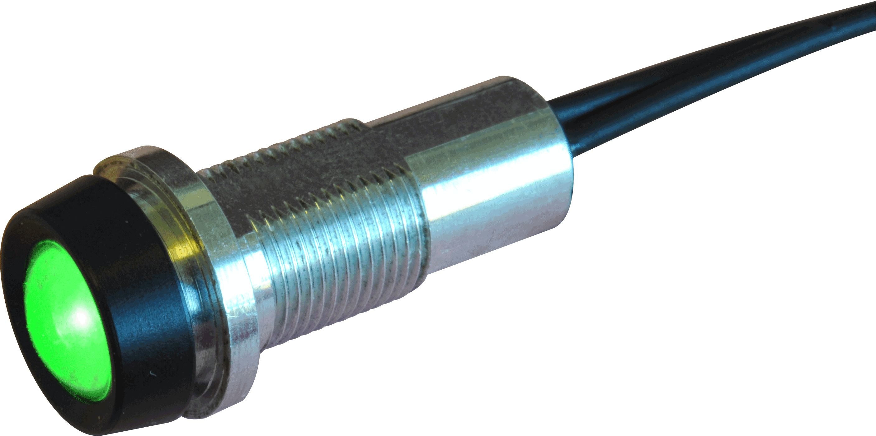 Oxley STRLH10 Series Green Indicator, 230V dc, 10mm Mounting Hole Size, Lead Wires Termination, IP68