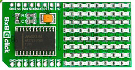 MikroElektronika MIKROE-1306, 8x8 G Click LED Add On Board