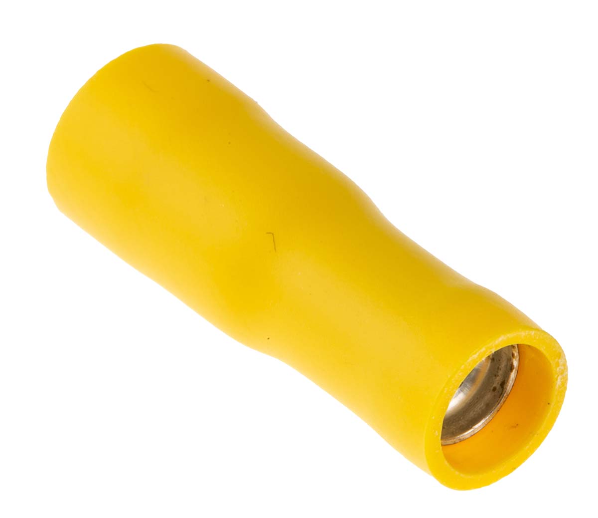 RS PRO Insulated, Yellow Crimp Bullet Connector, 2.5mm² to 6mm², 12AWG to 10AWG, 5mm Bullet diameter Female