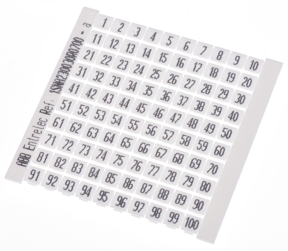 Entrelec, RC Marker Card for use with  for use with Terminal Blocks