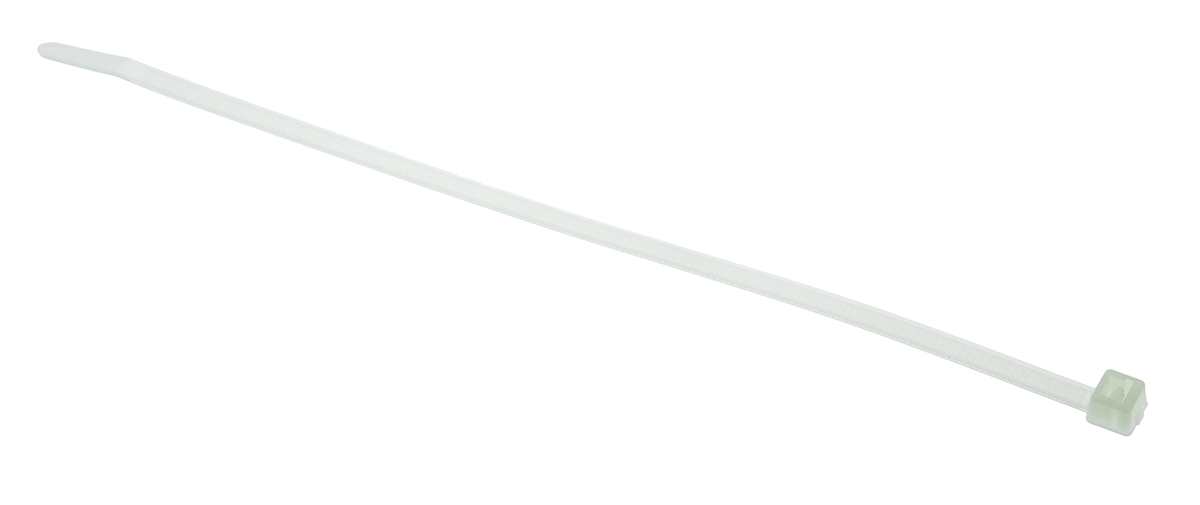 HellermannTyton Cable Tie, Inside Serrated, 205mm x 4.7 mm, Natural Polyamide 6.6 (PA66), Pk-100