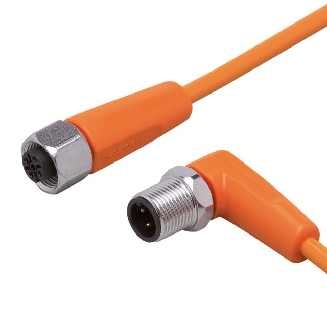 ifm electronic Male 1 way M12 to Female 1 way M12 Sensor Actuator Cable, 0.3 m