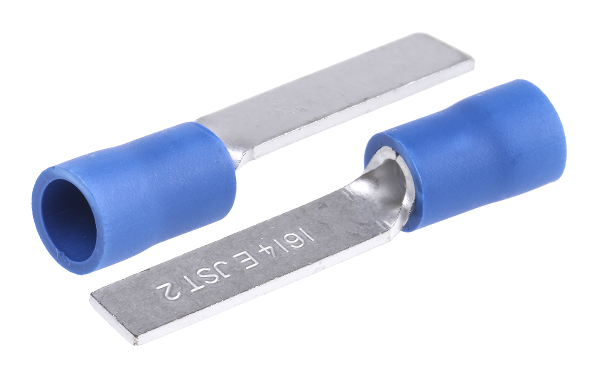 JST , FV Insulated Crimp Blade Terminal 18.2mm Blade Length, 1mm² to 2.6mm², 16AWG to 14AWG, Blue