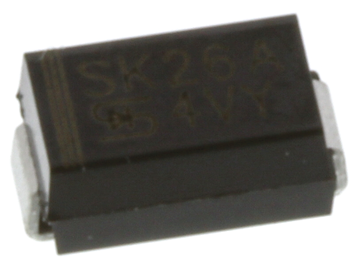 Taiwan Semiconductor 60 V 2 A Diode Schottky 2-Pin DO-214AC SK26A R2