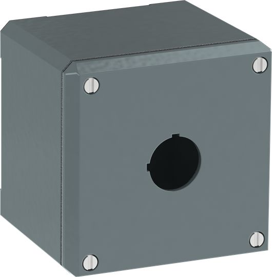 ABB Grey Aluminium Modular Metal Push Button Enclosure - 1 Hole