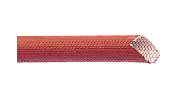 E. Bourgeois Expandable Braided Fiberglass, Silicone Red Brown Cable Sleeve, 1.5mm Diameter, 1m Length, PF03 Series