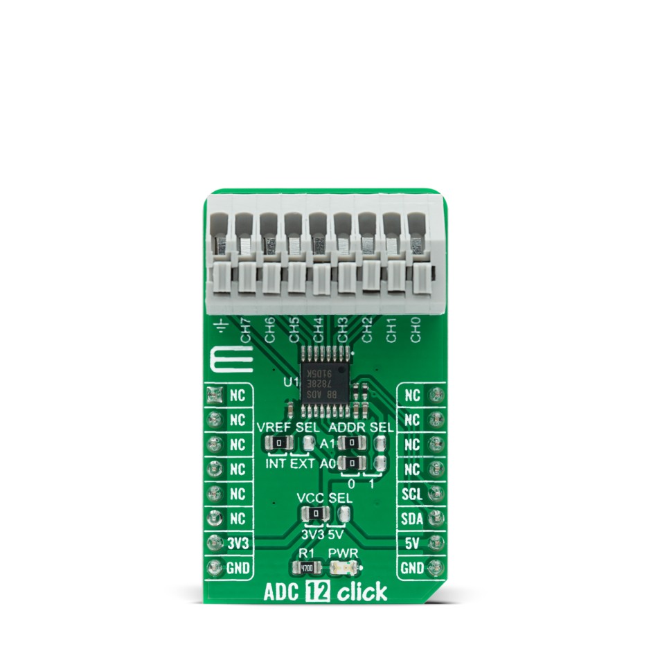 MikroElektronika MIKROE-4376 ADC 12 Click Sensor Add-On Board Signal Conversion Development Tool