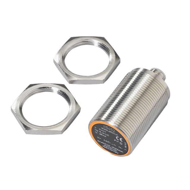 ifm electronic Inductive Threaded Barrel Proximity Sensor, M30, 10 mm Detection, PNP NC, 18 → 36 V dc