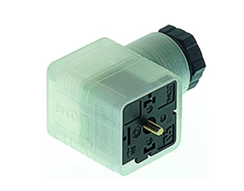 Hirschmann GDML 2P+E DIN 43650 A, Female Solenoid Valve Connector with Indicator Light, 48 V ac/dc Voltage