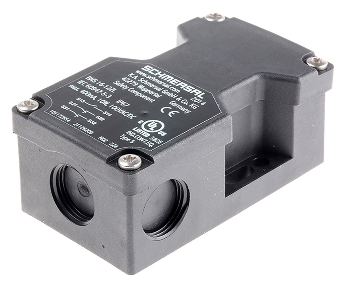 Schmersal BNS16 Series Magnetic Non-Contact Safety Switch, 100V ac/dc, Plastic Housing, M20