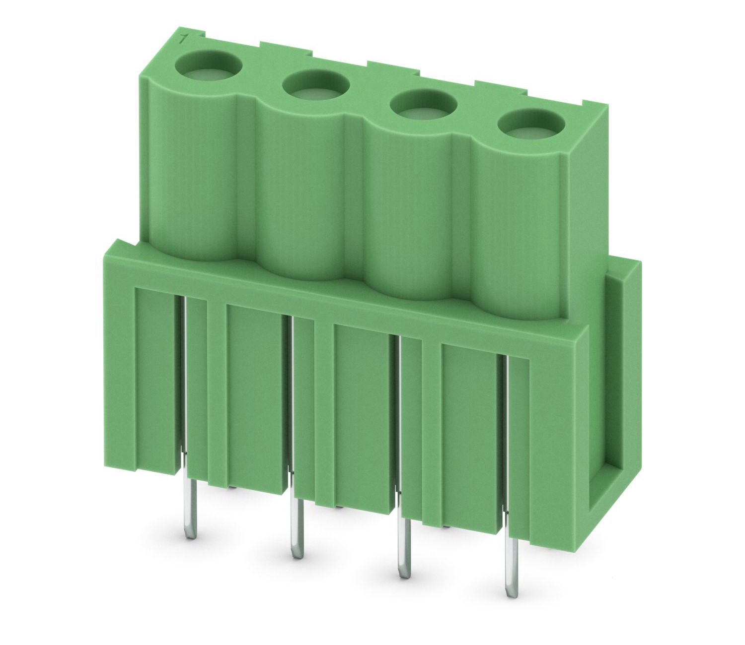 Phoenix Contact, 5.08mm Pitch, ICV 2.5/ 4-G-5.08, 4 Way, , Pluggable Terminal Block, Inverted Header, Through Hole,