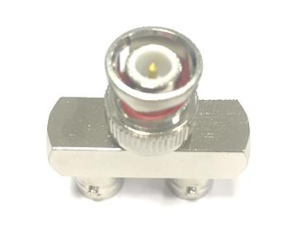 RS PRO Tee 50Ω Coaxial Adapter BNC Plug Plug to BNC Socket 4GHz