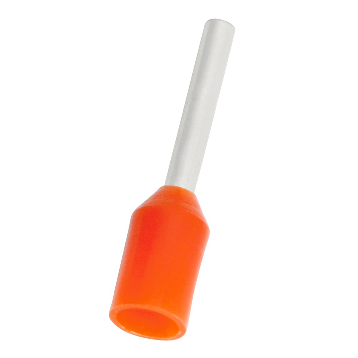 RS PRO Insulated Crimp Bootlace Ferrule, 6mm Pin Length, 1.0mm Pin Diameter, 0.5mm² Wire Size, Orange